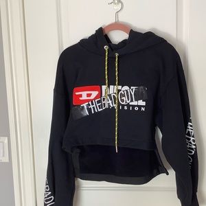 RARE Diesel Collection “Bad Guy” cropped hoodie